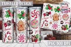 Sublimation Tumbler WRAP Christmas Design Quote Watercolor Product Image 1