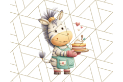 Cozy Safari Baking Animals PNG, Cute Jungle Kitchen Art Product Image 5