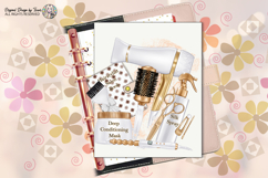 Luxury Hair Salon Sublimation PNG White &amp; Gold Beauty Tools Product Image 10