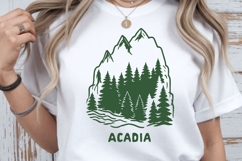 Acadia National Park SVG | Coastal Mountain Illustration Product Image 2