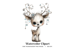 Icy Antler Reindeer PNG Illustration Product Image 1