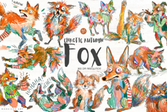 Chaotic Autumn Fox Clipart Product Image 1