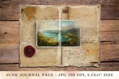 Printable Junk Journal Pages postcard landscape 6 Product Image 1
