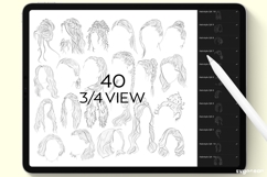 Procreate Hairstyle Stamps &amp; Brushes | Stamps | Brush Set Product Image 10