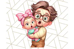 Father's Day Clipart PNG, Funny Dad Cartoon Clip Art Product Image 5