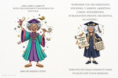 Whimsical Graduation Grandma Clipart Product Image 2