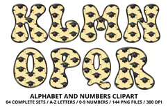 Graduation Alphabet png clipart, graduation letters doodle Product Image 3