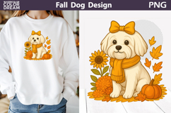 Fall Dogs Clipart | Autumn Puppy Sublimation Bundle Product Image 15