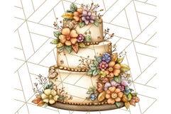 Fall Cake Clipart PNG, Autumn Cakes With Pumpkins Product Image 5