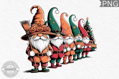 Christmas &amp; Halloween Gnome Sublimation - Clipart PNG Bundle Product Image 11