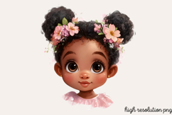 Peekaboo African Black Girl Clipart Bundle PNG Product Image 4