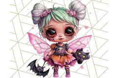 Halloween Fairy Clipart PNG, Cute Chibi Fairy Art Clip Art Product Image 5