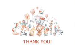Cute Circus Watercolor Clipart Set Product Image 14