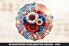 Flowers Wind Spinner Sublimation Design Product Image 1