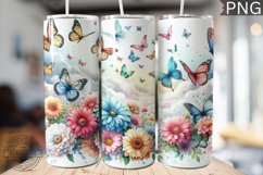 Butterflies Tumbler Sublimation - Tumbler PNG Design Product Image 1