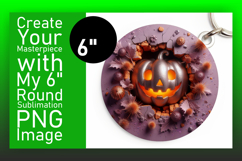 Glamorous Round Design for Sublimation , 3D Pumpkin Product Image 1