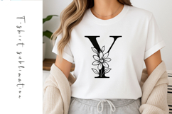 Alphabet, Letters, Monogram, Black flowers Product Image 1