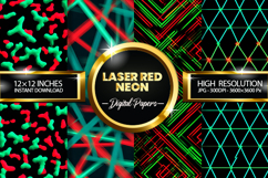 Laser Red Neon Digital Papers - 04 variations Product Image 1
