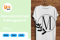 Asymmetrical Leaf Monogram Product Image 1