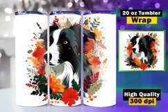 Cute Dog Tumbler Sublimation, 20 oz Skinny Tumbler Wrap Product Image 1
