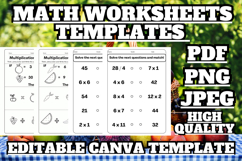 Editable Multiplication and division Math template 3 Product Image 3