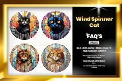 Cat Wind Spinner Sublimation - 04 Variations Product Image 1
