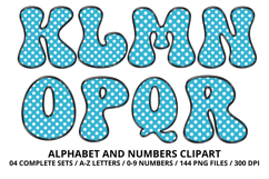 Polka Dots Alphabet Letters &amp; Numbers Clipart PNG 300DPI Product Image 3
