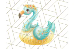 Sky Blue and Sunshine Yellow Summer Clipart PNG, Tropical Product Image 5