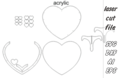 Wedding BUNDLE|Gift card box|Wishes|Laser Cut| SVG Product Image 5