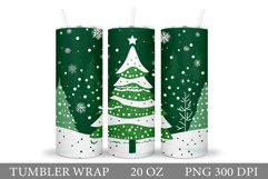 Christmas Tree Tumbler Design. Christmas Tree Sublimation Product Image 1