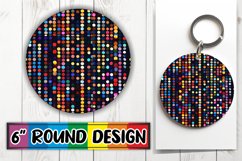 Colorful Glitter Sparkle Round Design Art Product Image 1