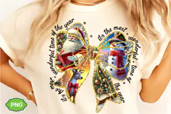 It's The Most Wonderful Time Of The Year PNG, Christmas Bow Product Image 1