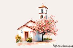 Antique Religiou Easter Clipart PNG Product Image 1