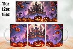 Halloween House Mug Wrap Sublimation 11oz, 12oz, 15oz Product Image 1