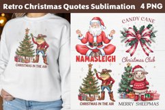 Retro Christmas Quotes Sublimation PNG Product Image 1