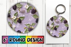 Bloom and Fruit Round Keychain Design Product Image 1