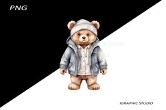 Grumpy Teddy Bear Clipart, Teddy Bear Clipat Product Image 1