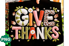 Give Thankful Coquette Thanksgiving PNG Product Image 1
