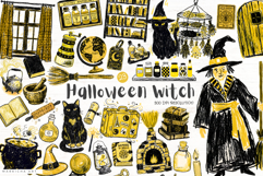 Halloween Witch Clipart Product Image 1