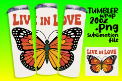 LUSH 20oz PNG Tumbler Template , Butterfly Product Image 1