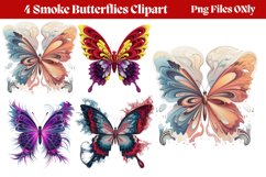 Smoke Butterflies Clipart PNG Product Image 1