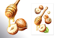 Huzelnuts. Hand drawn watercolor collection Product Image 14
