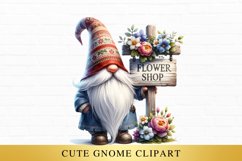 gnome clipart, flower shop sublimation Product Image 1