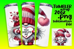 VIBRANT 20oz Tumbler Wrap for Sublimation , Gnomes Product Image 1