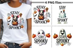 Stay Spooky Halloween Watercolor Sublimation Files, Ghost Product Image 1