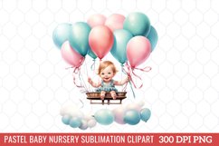 Pastel Baby Nursery Sublimation Clipart Product Image 1