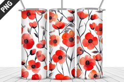 Flowers Tumbler Wrap | Sublimation Design | Tumbler PNG Product Image 1