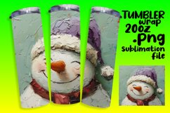 Holiday Snowman Wrap for Tumblers - Cute 20oz Design Product Image 1