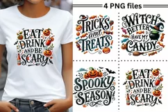 Spooky Season: Cute Halloween Quotes PNG Product Image 7