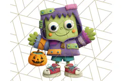 Colorful Halloween Clipart PNG, Cute Kids & Candy Clip Art Product Image 5